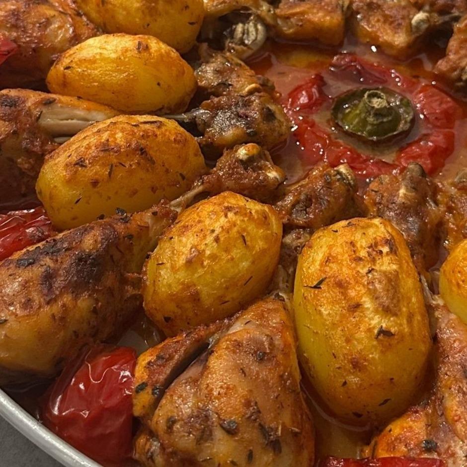 Fırında Patatesli Tavuk Baget
