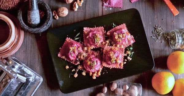 Lor Peynirli Pancar Ravioli