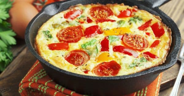 Fırında Tulum Peynirli Omlet