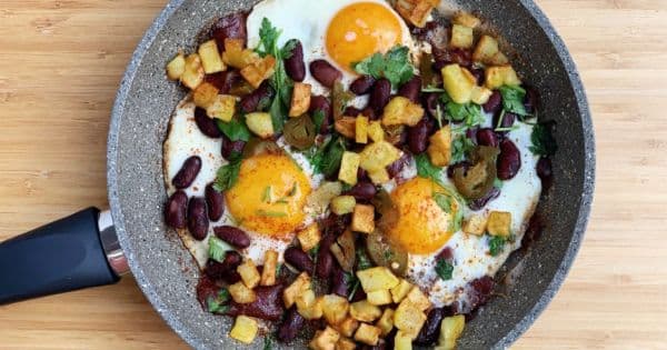 Meksika Usulü Pastırmalı Yumurta