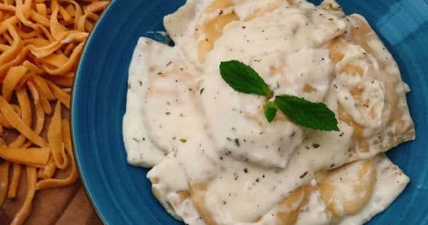 Kremalı Peynirli Ravioli