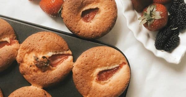 Limonlu Çilekli Muffin