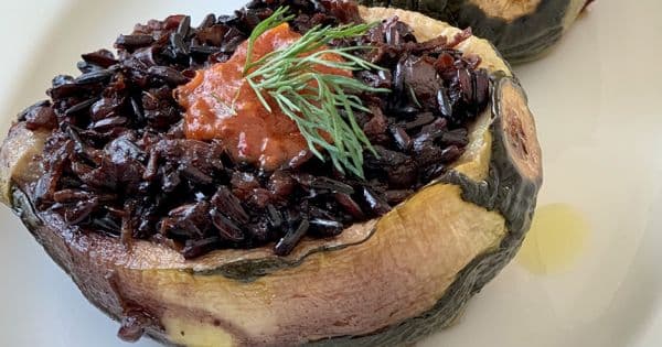 Siyah Pirinçli Kabak Dolması