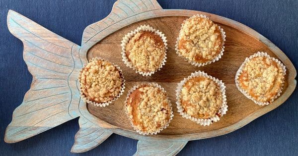Şeftalili Crumble Muffin