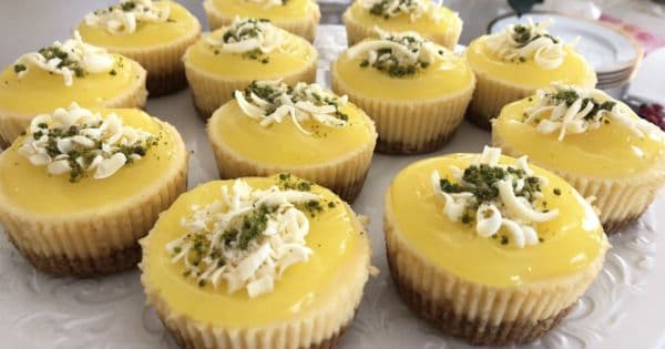 Limon Soslu Mini Cheesecake