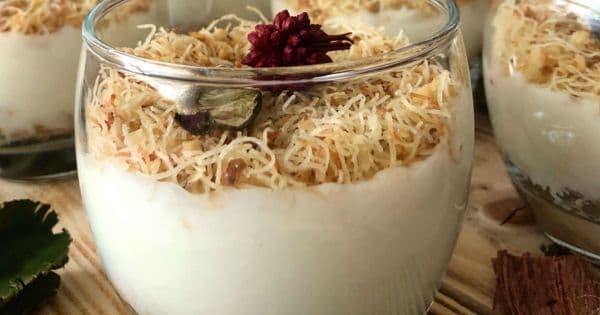 Kadayıflı Cevizli Muhallebi