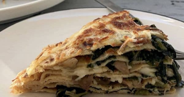 Ispanaklı ve Mantarlı Krep