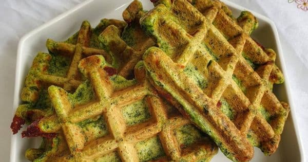 Ispanaklı Tuzlu Waffle