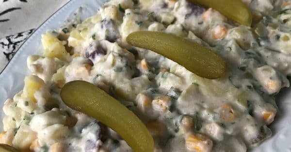 Hardal Soslu Patates Salatası