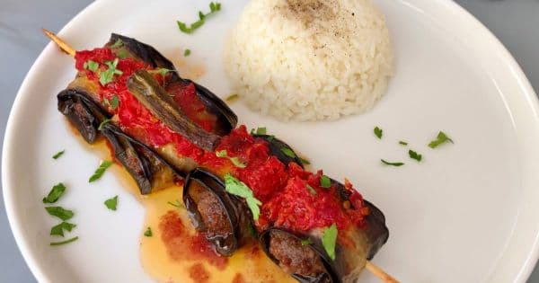 Köfteli Patlıcan Sarma