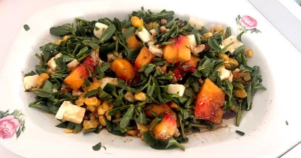 Şeftalili Semizotu Salatası
