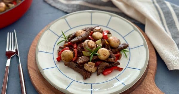 Biberli Mantarlı Et Sote
