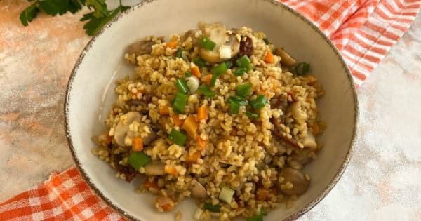 Mantarlı Bulgur Pilavı