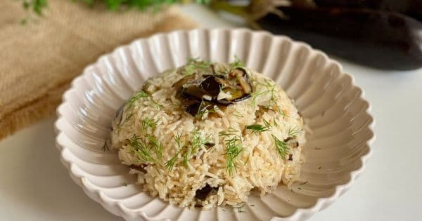 Patlıcanlı Pirinç Pilavı