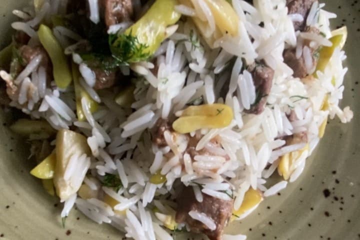 Etli ve Baklalı Basmati Pilavı