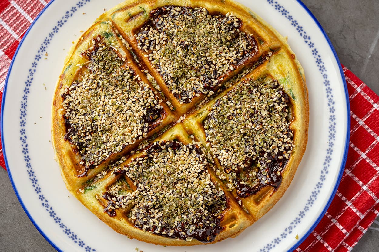 Ispanaklı Waffle