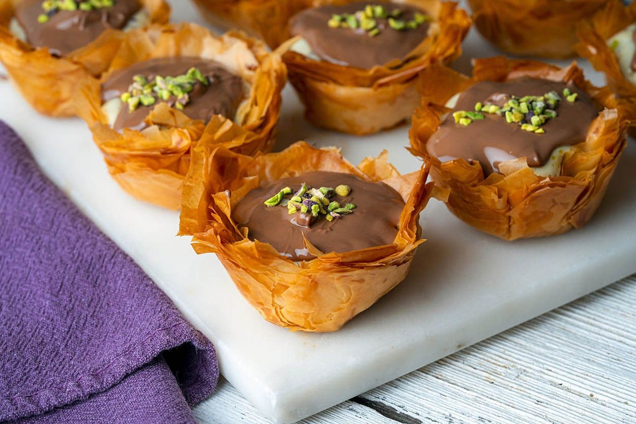 Çikolatalı Baklava Kaseleri