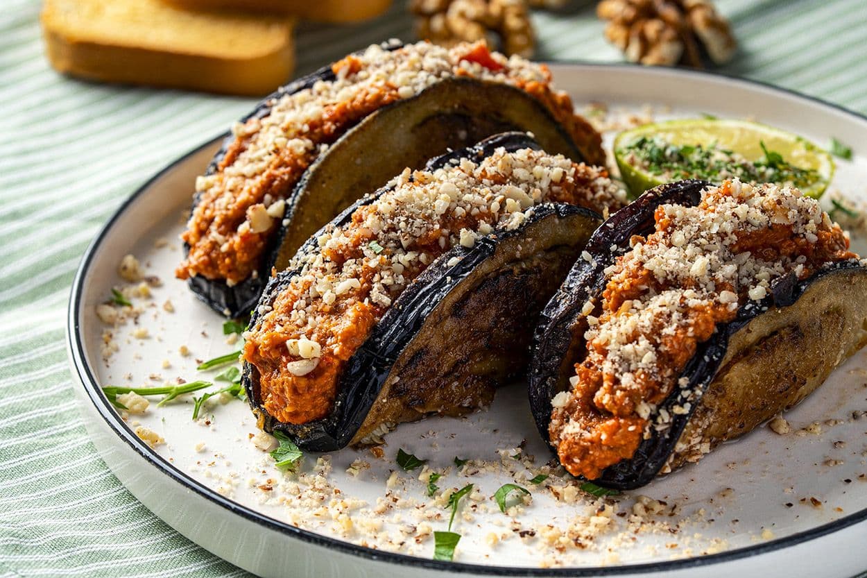 Muhammaralı Patlıcan Taco