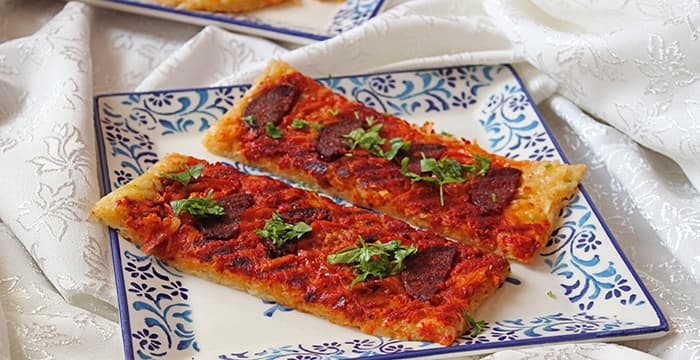 Patatesli Sucuklu Açık Tost
