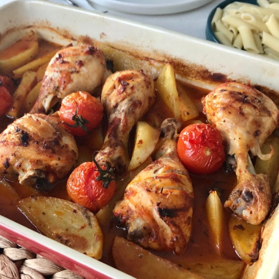 Patatesli Fırında Tavuk Baget tarifi