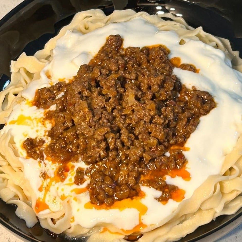 Ev Yapımı Kıymalı Makarna tarifi