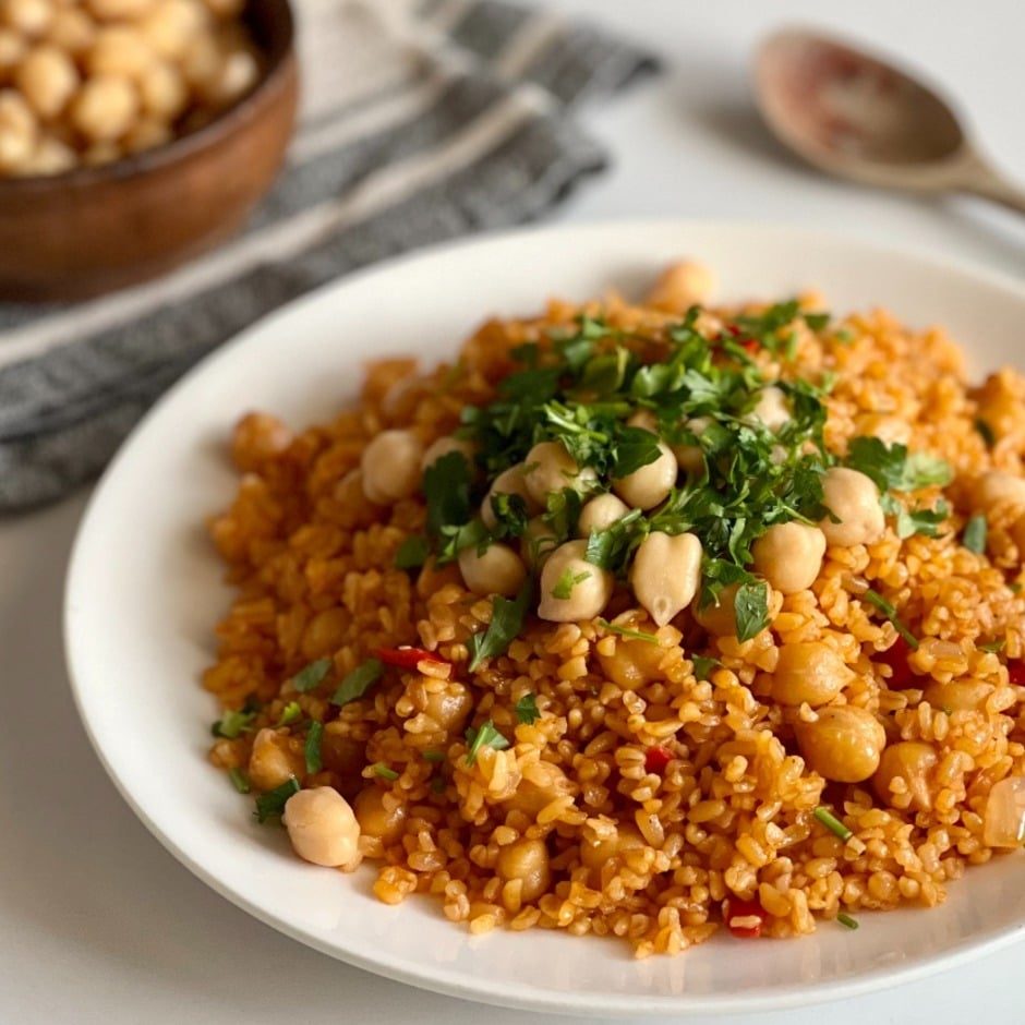 Nohutlu Bulgur Pilavı tarifi