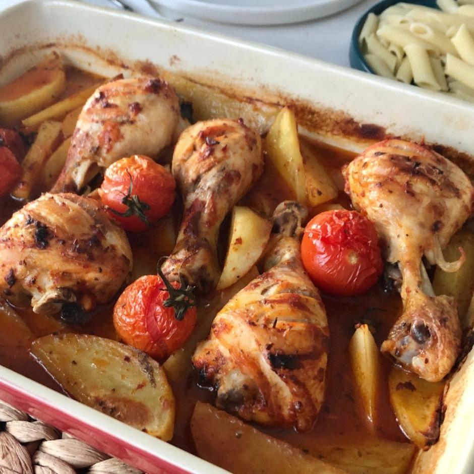 Patatesli Fırında Tavuk Baget