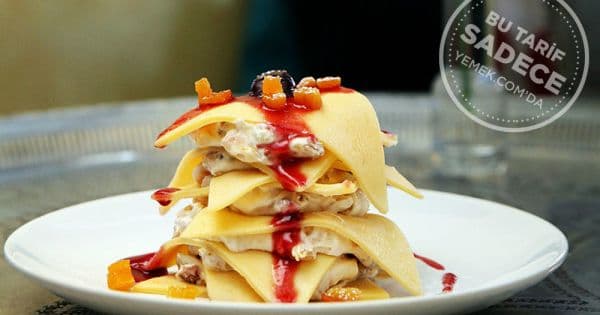 Kuru Meyveli, Vişne Reçelli Tatlı Krep