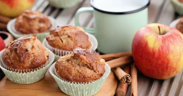 Elmalı Tahinli Muffin