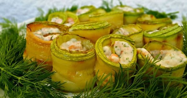Füme Somonlu Kabak Ruloları