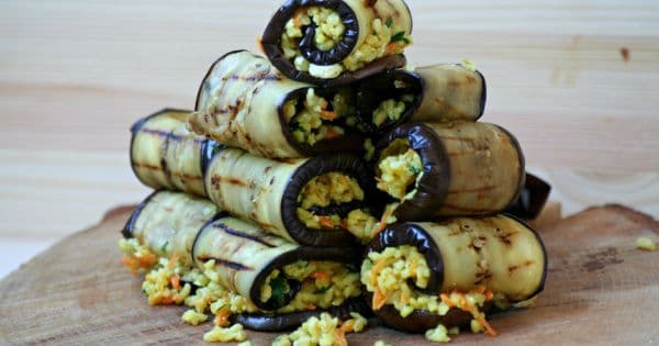 Bulgurlu Izgara Patlıcan Ruloları
