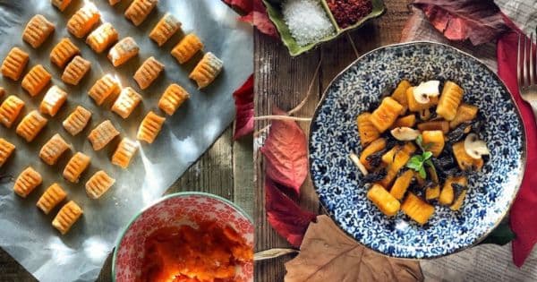 Kızarmış Trompet Mantarlı Bal Kabağı Gnocchi