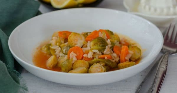 Pirinçli Brüksel Lahanası Yemeği