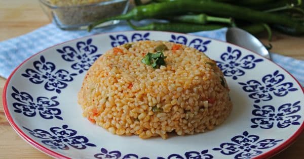 Domatesli Biberli Bulgur Pilavı
