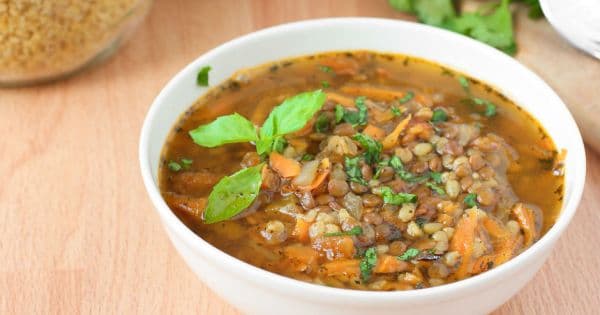 Bulgurlu Yeşil Mercimek Çorbası