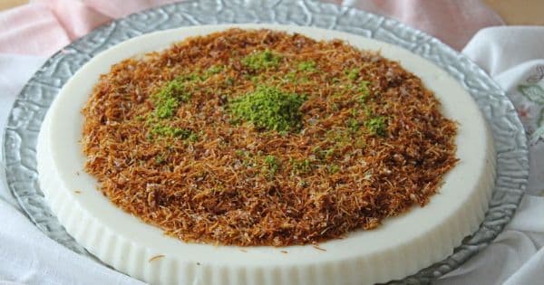 Tart Kalıbında Kadayıflı Muhallebi