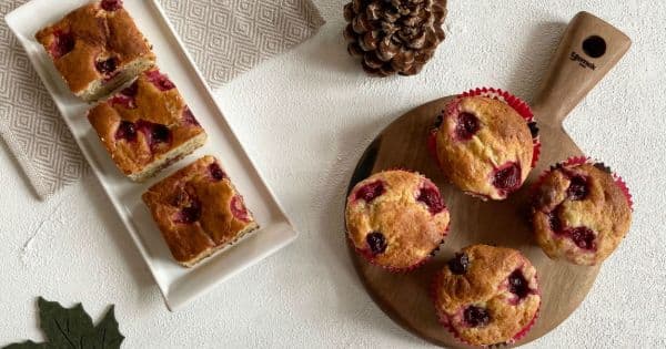 Muzlu Vişneli Beyaz Çikolatalı Muffin