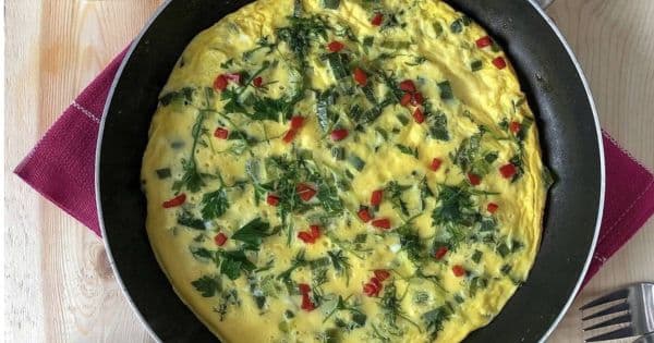 Pırasalı Omlet