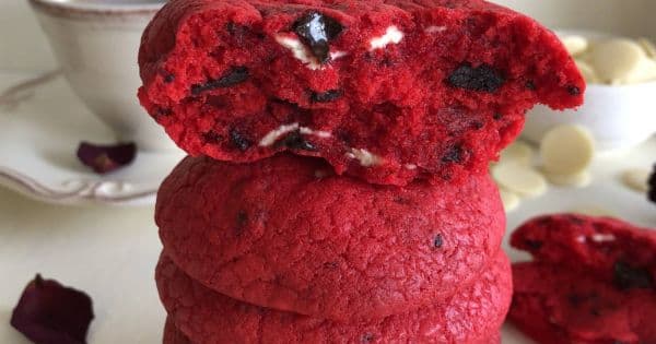 Red Velvet Chocolate Chip Cookies