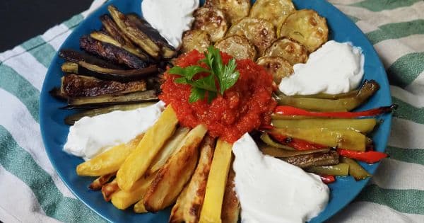 Fırında Karışık Sebze Kızartma