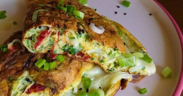 Kabaklı Kuru Domatesli Puf Omlet