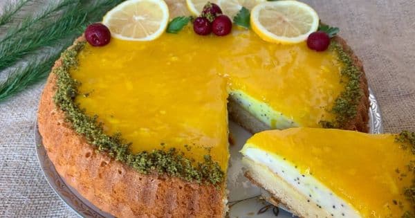 Haşhaş Kremalı Limonlu Tart Kek