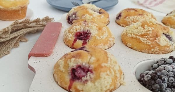 Böğürtlenli Muffin