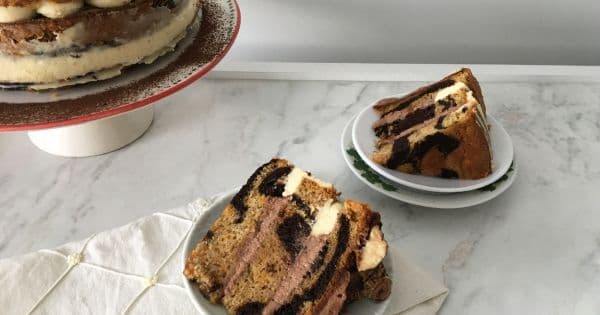 Bal Kabaklı Baharatlı Peynir Kremalı İki Renkli Pasta