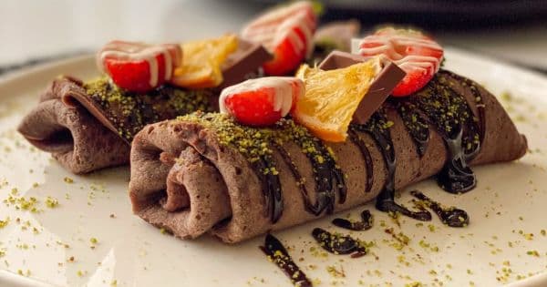 Çikolata Dolgulu Kakaolu Krep