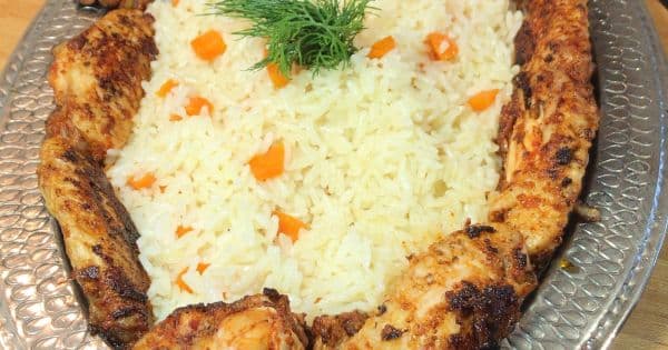 Soslu Kızarmış Kanat ve Havuçlu Pirinç Pilavı