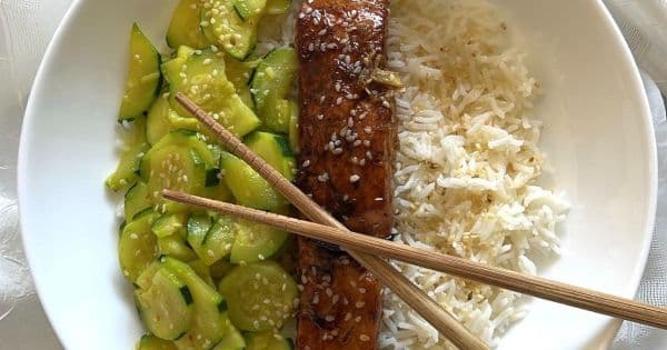 Teriyaki Soslu Somon ve Kabak Kavurma