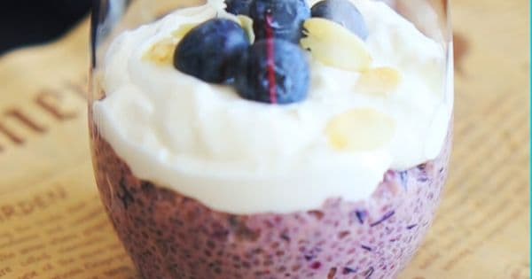 Rafine Şekersiz Yaban Mersinli Chia Puding