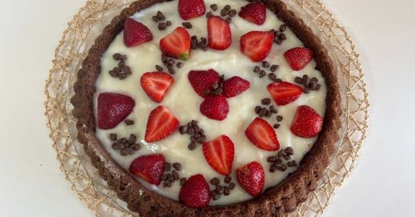 Çilekli Çikolatalı Tart Pasta