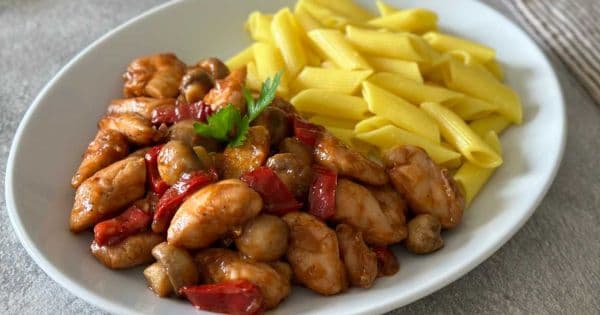 Barbekü Soslu Mantarlı Tavuk